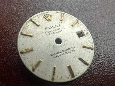 🔴 ROLEX quadrante Lady Datejust 19,4 mm argento originale vintage