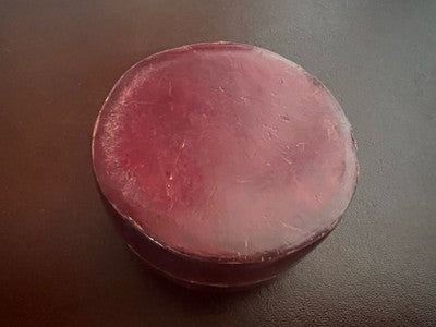 🔴 Scatola box gioiello orologio tasca pelle incisioni A N dorate Ø 6,2 vintage