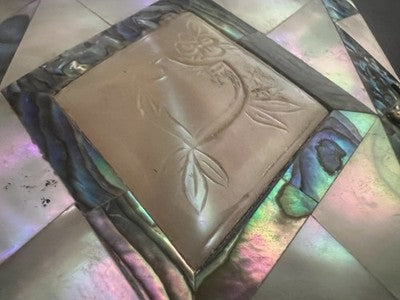 🔴 Libro di preghiere La Via del Paradiso del 1892 mosaico effetto madreperla