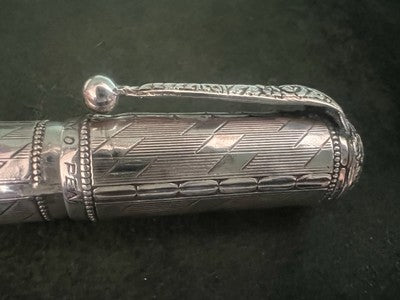 Elmo Stylo-Plume Stylo à Plume Argent 800 Rétractable Montegrappa Marche Rétro