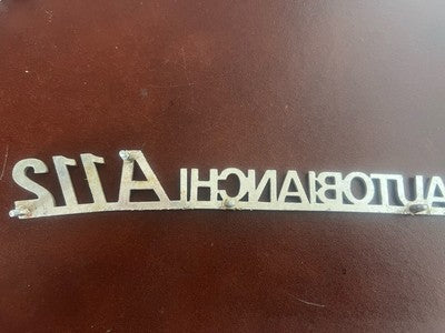 Armes autobianchi A112 Voiture Emblème Écrit Logo Plaque Métal I 