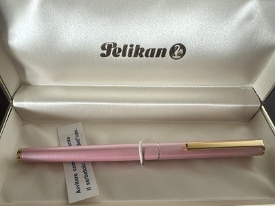 🔴 PELIKAN penna stilografica lacca rosa madreperla pennino M vintage