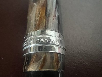Recife Stift Füllfederhalter Marmoriert A Kolben Zierleisten Chrom Unbespielt