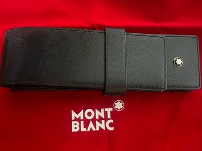 🔴 MONTBLANC custodia penna stilografica e sfera Meisterstuck pelle 2-3 posti