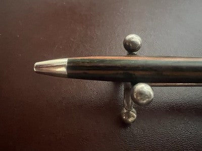 🔴 OSAMA penna sfera lacca Beverly e cromata pulsante a scatto scrive vintage