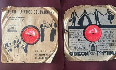 🔴 Dischi LA VOCE del PADRONE 78 giri ceralacca Tito Schipa Guardame grammofono