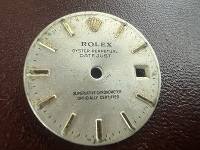 🔴 ROLEX quadrante Lady Datejust 19,4 mm argento originale vintage