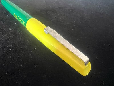 Lastilo Stylo-Plume Stylo à Plume Vert Jaune Fluo Avec Piston Utilisé Vintage