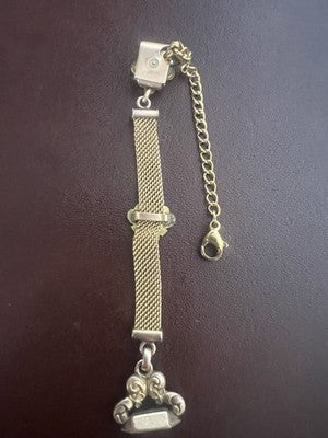 🔴 CATENA orologio tasca vittoriana con sigillo vergine pinchbeck antica 1800 N5