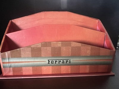 Ferrari Tür Dokumentenmappe Schreibtisch Original Rot A Schach Vintage Office