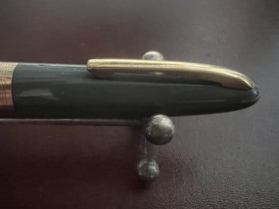 🔴 PEN CO penna stilografica grigia 53 pennino a diamante ORO 14 kt vintage