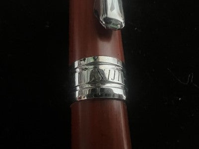 🔴 NIJI Kugelschreiber aus Kirschholz mit Schlüsselanhänger-Etui, Vintage, NOS 