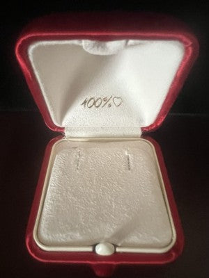 🔴 Scatola DODO box originale per orecchini tessuto lucido rosso anni ’90/2000