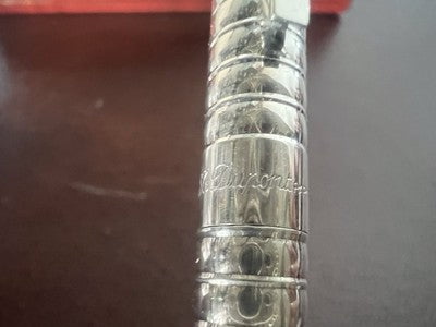 🔴 DUPONT penna sfera placcata argento grande eleganza francese scrive astuccio