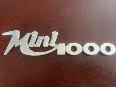 🔴 MINI 1000 stemma auto emblema scritta logo targhetta metallo ORIGINALE