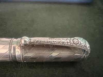 🔴 ELMO penna stilografica ARGENTO 800 retrattile Montegrappa funziona vintage