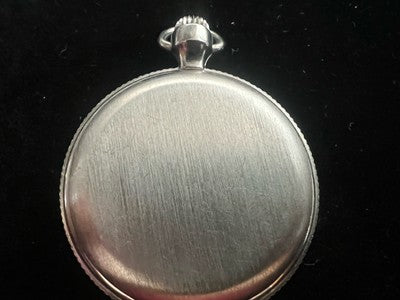 🔴 Orologio tasca uomo CALCIO calciatore cromato quarzo funziona vintage