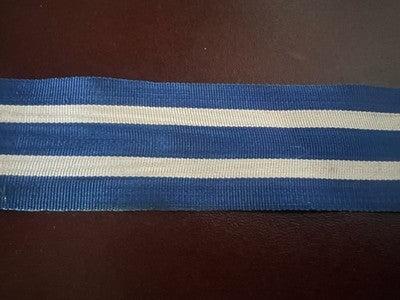 Ribbon Medals Cross to The Merit of War Italy Blue White 37mm 3 Metres