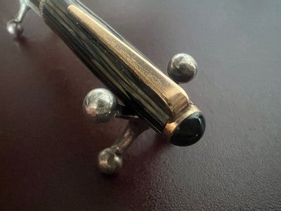 ERO Füllfederhalter Clipper Celluloid 14 KT Goldfeder Kolben Vintage 