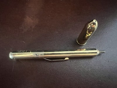 🔴 LINDY USA penna a sfera dorata + mini-penna retrattile in metallo con gancio