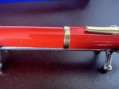 🔴 WATERMAN fountain pen Carene orange coral lacquer 18 KT GOLD nib F