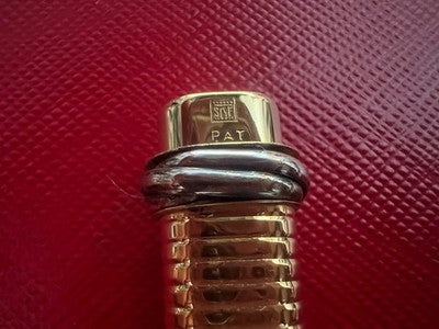 🔴 CARTIER penna a sfera Godroné placcata oro parti di ricambio