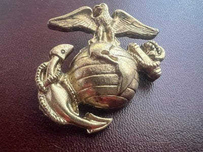 Brooch US Marines Army Uniform Metal Filled With Signings Pins Vintage