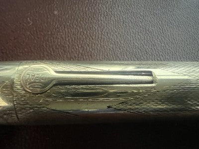 🔴 WATERMAN'S penna stilografica 52 placcata pennino ORO a leva scrive vintage