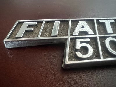 Fiat 500L Emblem Auto Emblem Logo Geschriebenes Metall Vintage B 