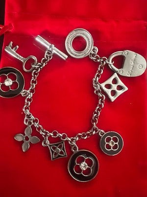 🔴 Bracciale LOVE LOVE braccialetto ciondoli charms metallo vintage