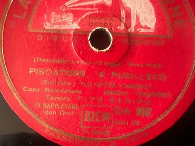 🔴 Dischi LA VOCE del PADRONE 78 giri ceralacca Tito Schipa Guardame grammofono