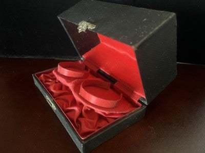 🔴 Scatola orologi tasca box 2 posti Horacelli Genève seta antica Parigi 1800