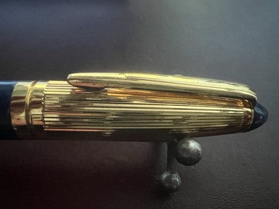 ADDEX Mini DIVA Füllfederhalter, blauer Lack, goldene Kappe, Iridium-Spitze 