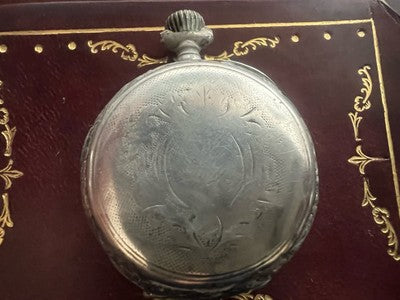 🔴 Orologio tasca ARGENTO 800 donna monachina da revisionare parti vintage 13