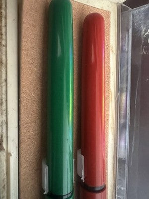 WALKER Stylos À Plume Vert Rouge À Cartouche Écrivent Étui Vintage