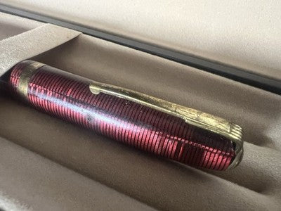 Astura Pen Fountain Pen 82 Celluloid Button Switch Bottom Marking Vintage '50