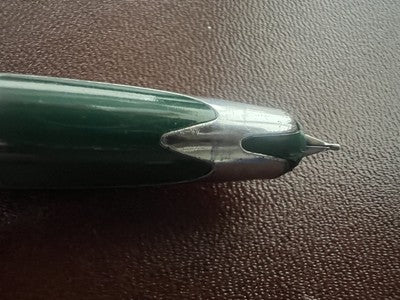 🔴 Penna stilografica VERDE meccanismo a pistone scrive vintage 1950 C