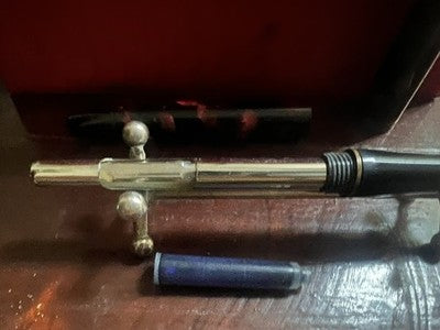 🔴 Penna stilografica resina ROSSA marmorizzata cartuccia o converter M vintage