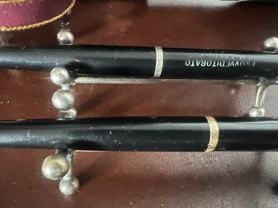🔴 BIC penne sfera stiloforo nere anello dorato e cromato scrivania vintage B