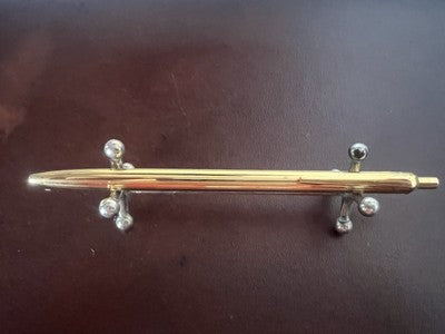 🔴 MONTEGRAPPA penna sfera placcata oro pulsante a scatto scrive 2