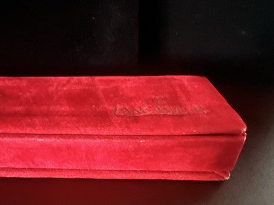 🔴 LANCASTER scatola cronografo rossa velluto con certificato istruzioni vintage
