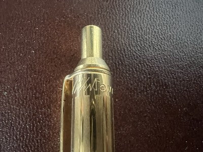 🔴 MONTEGRAPPA penna sfera placcata oro pulsante a scatto scrive 2