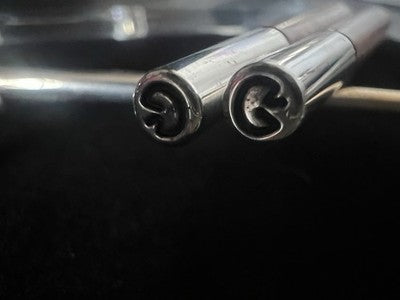 Giannini Base Stylo-Plume Stylo à Plume Sphère Argent 925 Bois Stilofori Schreibtisch 