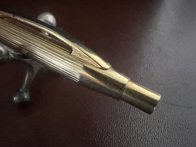 🔴 DELTA penna sfera dorata millerighe pulsante a scatto scrive vintage