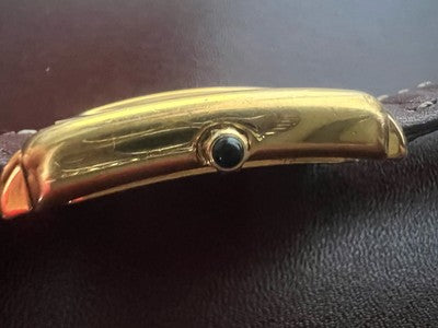 🔴 FENDI orologio uomo placcato oro 500J al quarzo zaffiro cabouchon vintage