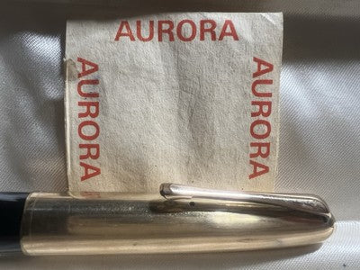 🔴 AURORA penna stilografica 88 pistone pennino ORO M scrive vintage 565435