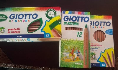 Giotto de Nature Pastels A Couleurs 12 Pièces – Lot 12 Paquets Mixtes Neuf 