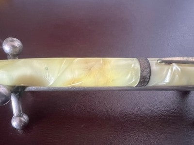 🔴 Matita meccanica celluloide marmorizzata a ragno con mine 1,4 vintage 1940