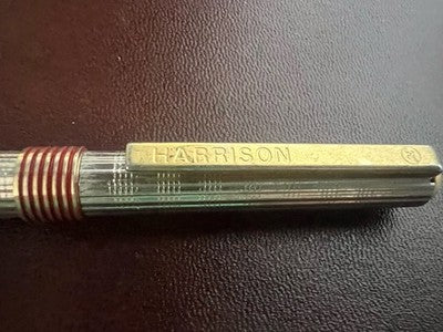 🔴 HARRISON Metallkugelschreiber mit graviertem Goldclip und passendem Federmäppchen 