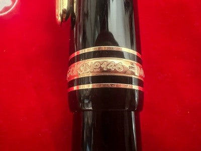 🔴 MONTBLANC Meisterstuck 146 fountain pen GOLD nib M instructions box
